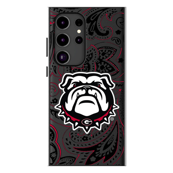 University of Georgia Bulldogs Uga Paisley Galaxy MagSafe Compatible Phone Case