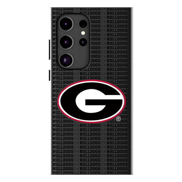 University of Georgia Bulldogs Text Backdrop Galaxy MagSafe Compatible Phone Case