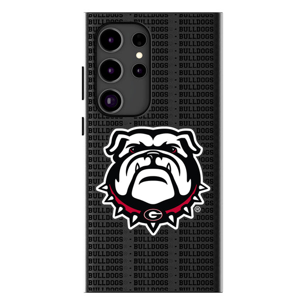 University of Georgia Bulldogs Uga Text Backdrop Galaxy MagSafe Compatible Phone Case