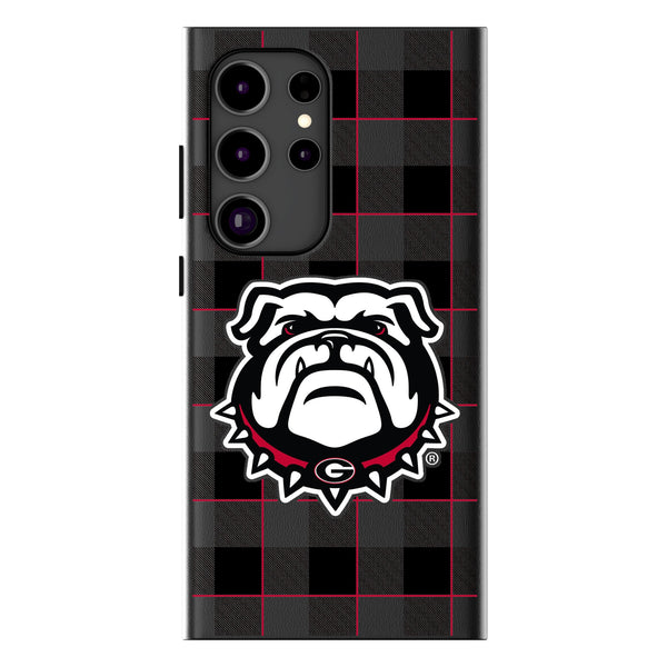 University of Georgia Bulldogs Uga Plaid Galaxy MagSafe Compatible Phone Case