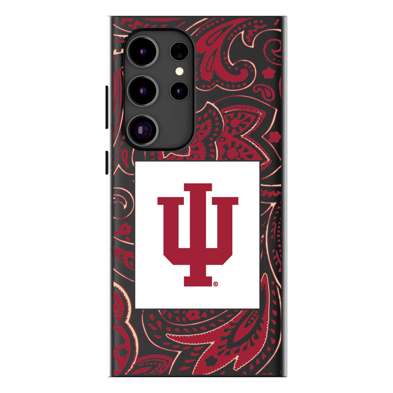 Indiana University Hoosiers Paisley Galaxy MagSafe Compatible Phone Case