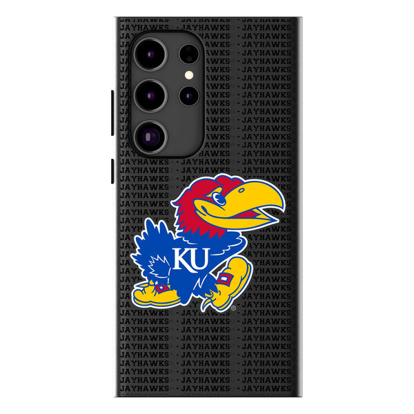 University of Kansas Jayhawks Text Backdrop Galaxy MagSafe Compatible Phone Case