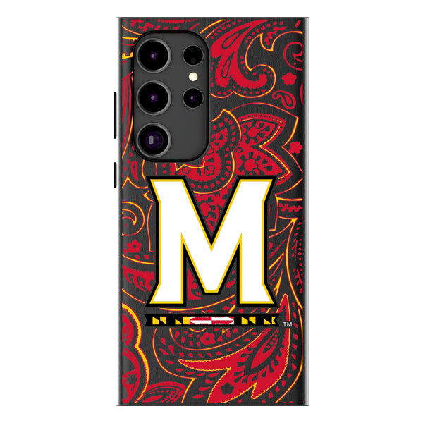 University of Maryland Terrapins Paisley Galaxy MagSafe Compatible Phone Case