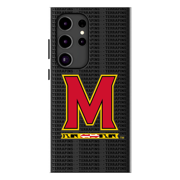 University of Maryland Terrapins Text Backdrop Galaxy MagSafe Compatible Phone Case