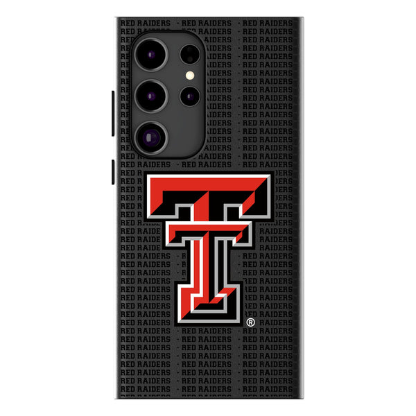 Texas Tech Red Raiders Text Backdrop Galaxy MagSafe Compatible Phone Case