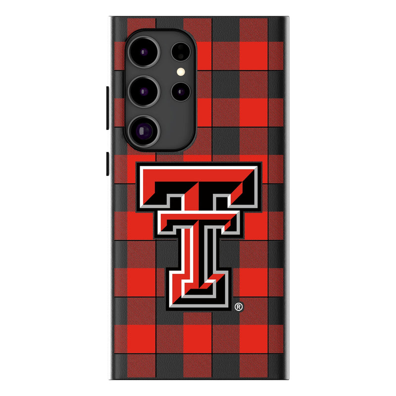 Texas Tech Red Raiders Plaid Galaxy MagSafe Compatible Phone Case