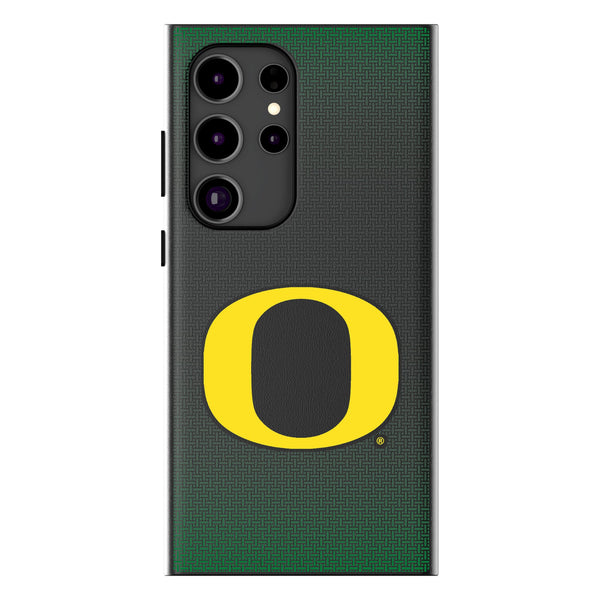 University of Oregon Ducks Linen Galaxy MagSafe Compatible Phone Case