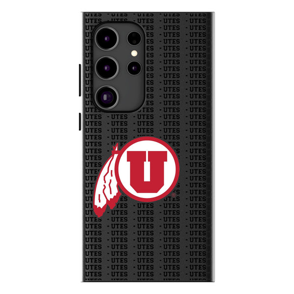 University of Utah Utes Text Backdrop Galaxy MagSafe Compatible Phone Case