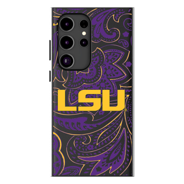 Louisiana State University Tigers Paisley Galaxy MagSafe Compatible Phone Case