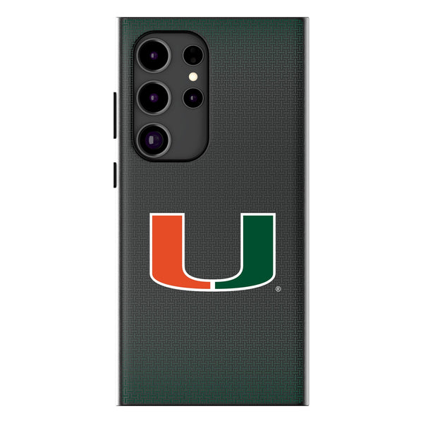 University of Miami Hurricanes Linen Galaxy MagSafe Compatible Phone Case