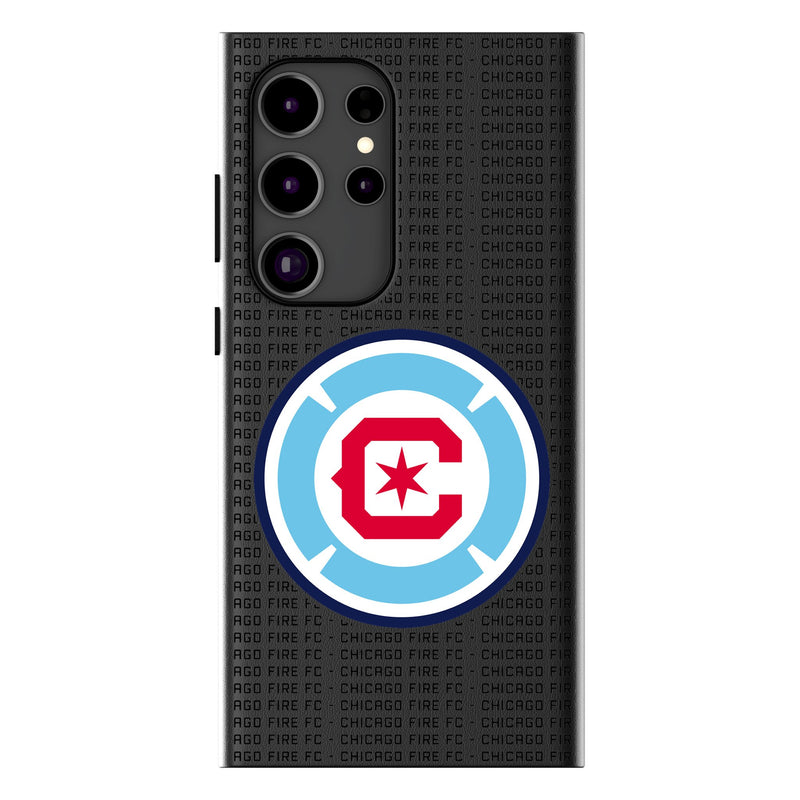 Chicago Fire  Text Backdrop Galaxy MagSafe Compatible Phone Case