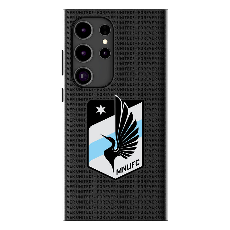 Minnesota United FC   Text Backdrop Galaxy MagSafe Compatible Phone Case