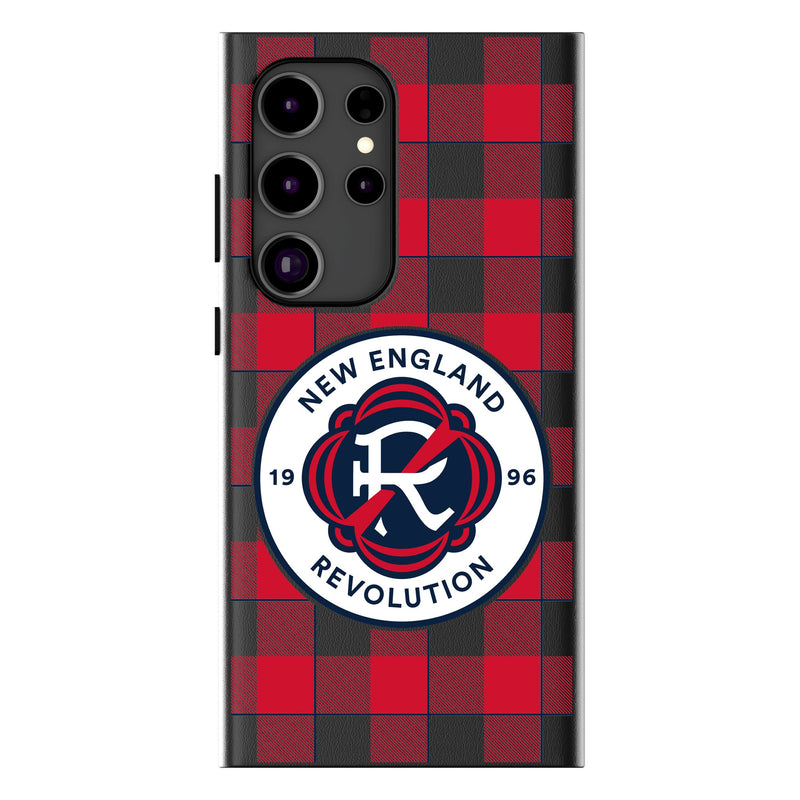 New England Revolution  Plaid Galaxy Magnetic Phone Case