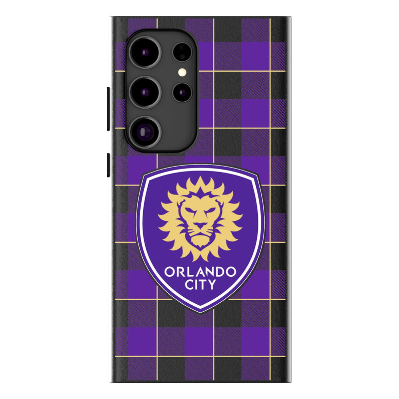 Orlando City Soccer Club  Plaid Galaxy Magnetic Phone Case