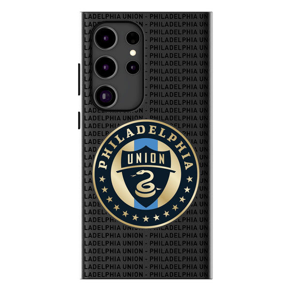 Philadelphia Union   Text Backdrop Galaxy MagSafe Compatible Phone Case