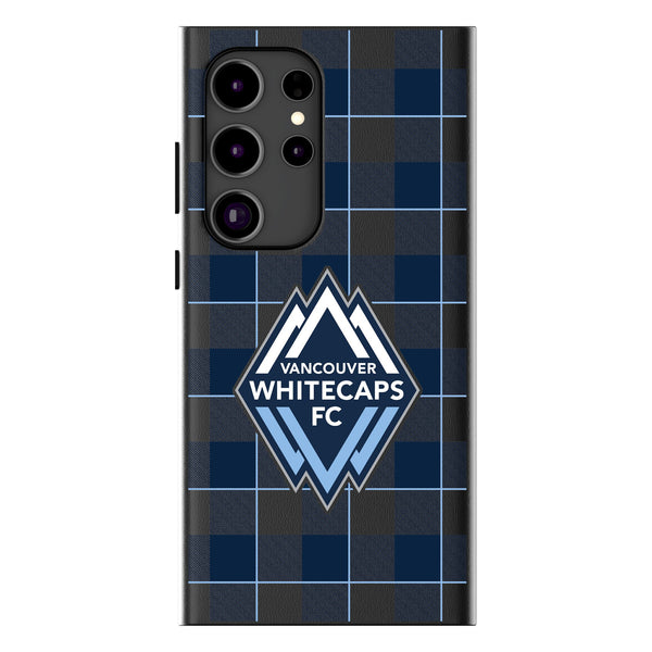 Vancouver Whitecaps   Plaid Galaxy MagSafe Compatible Phone Case