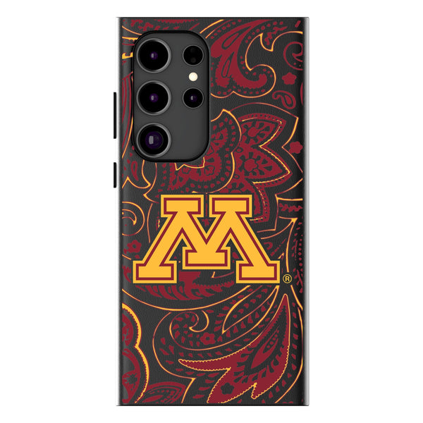 University of Minnesota Golden Gophers Paisley Galaxy MagSafe Compatible Phone Case