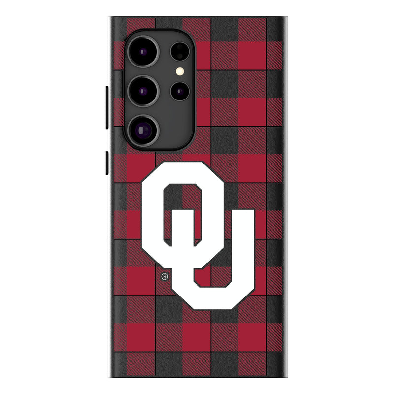 University of Oklahoma Sooners Plaid Galaxy MagSafe Compatible Phone Case