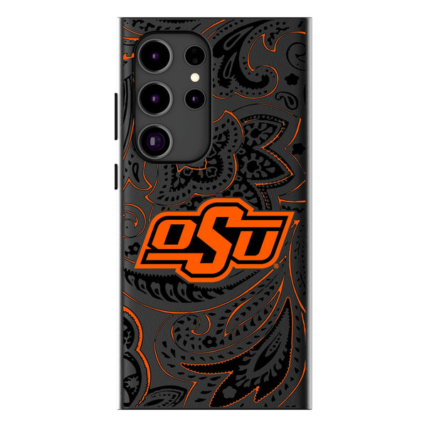 Oklahoma State University Cowboys Paisley Galaxy MagSafe Compatible Phone Case