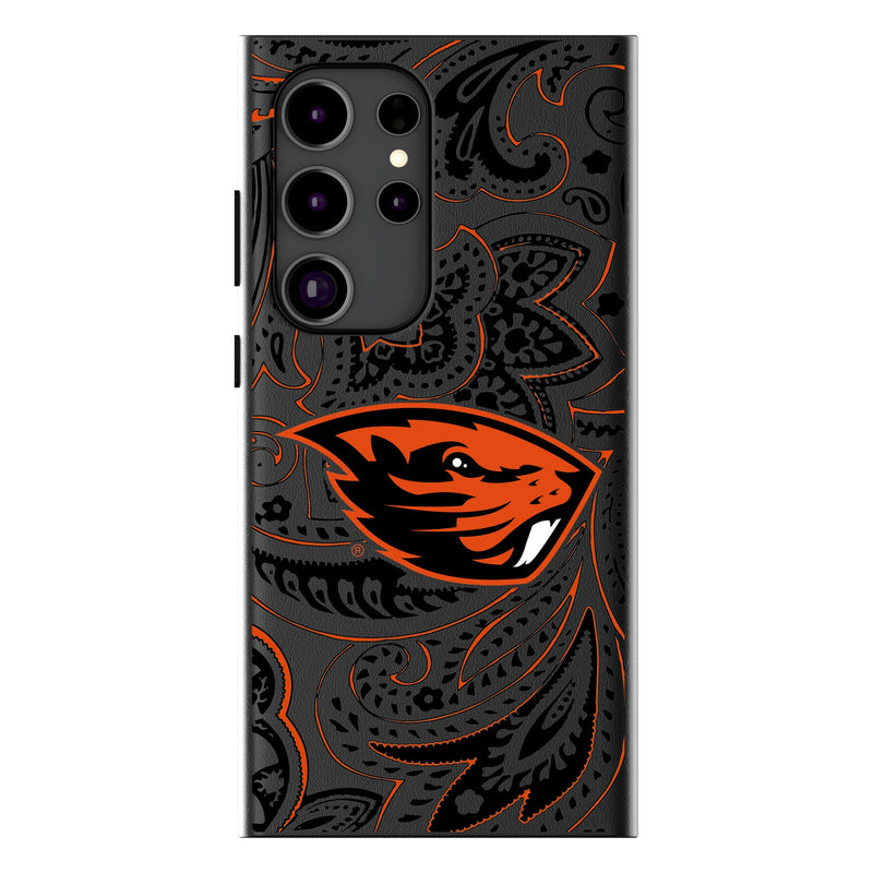 Oregon State University Beavers Paisley Galaxy MagSafe Compatible Phone Case