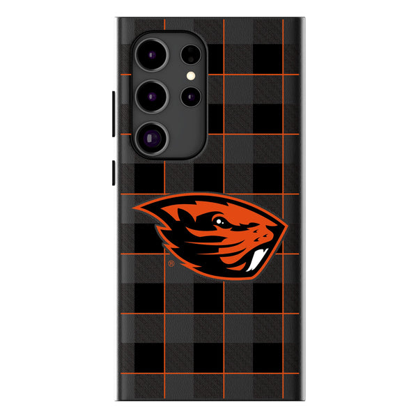 Oregon State University Beavers Plaid Galaxy MagSafe Compatible Phone Case