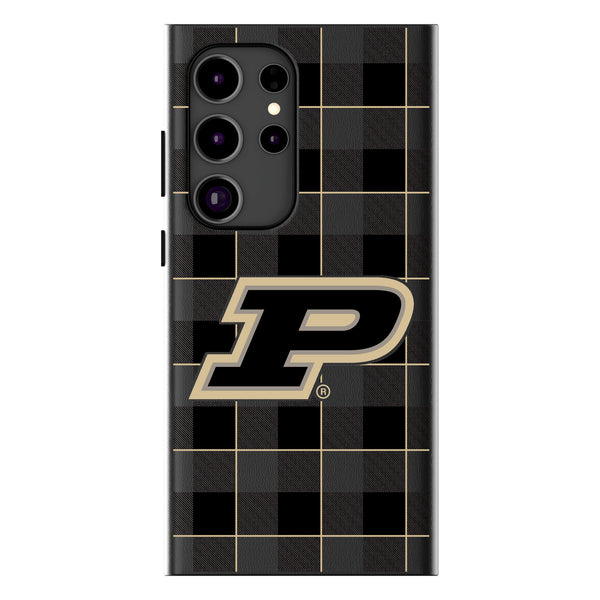 Purdue University Boilermakers Plaid Galaxy MagSafe Compatible Phone Case