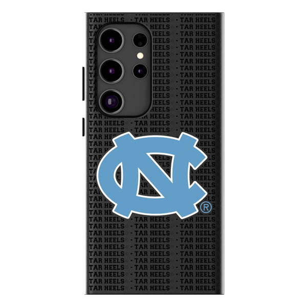 University of North Carolina Tar Heels Text Backdrop Galaxy MagSafe Compatible Phone Case