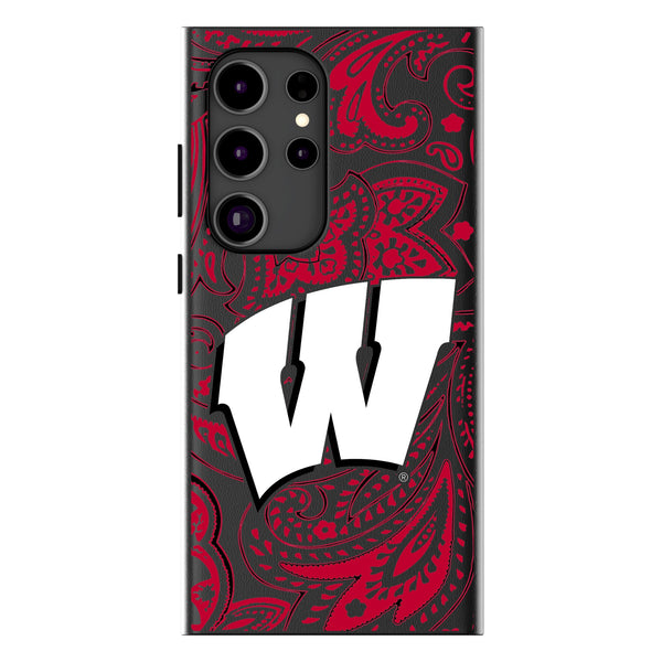 University of Wisconsin Badgers Paisley Galaxy MagSafe Compatible Phone Case