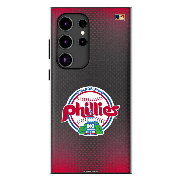 Philadelphia Phillies 1984-1991 - Cooperstown Collection Linen Galaxy MagSafe Compatible Phone Case