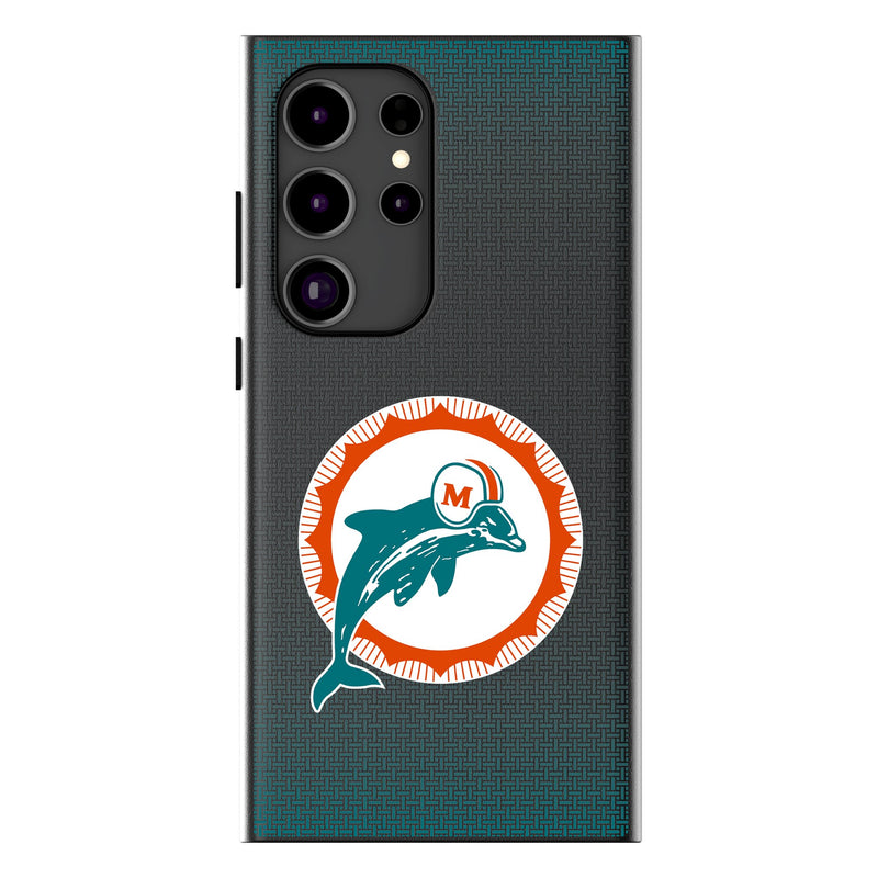 Miami Dolphins 1966-1973 Historic Collection Linen Galaxy MagSafe Compatible Phone Case