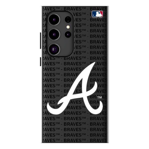 Atlanta Braves Text Backdrop Galaxy MagSafe Compatible Phone Case