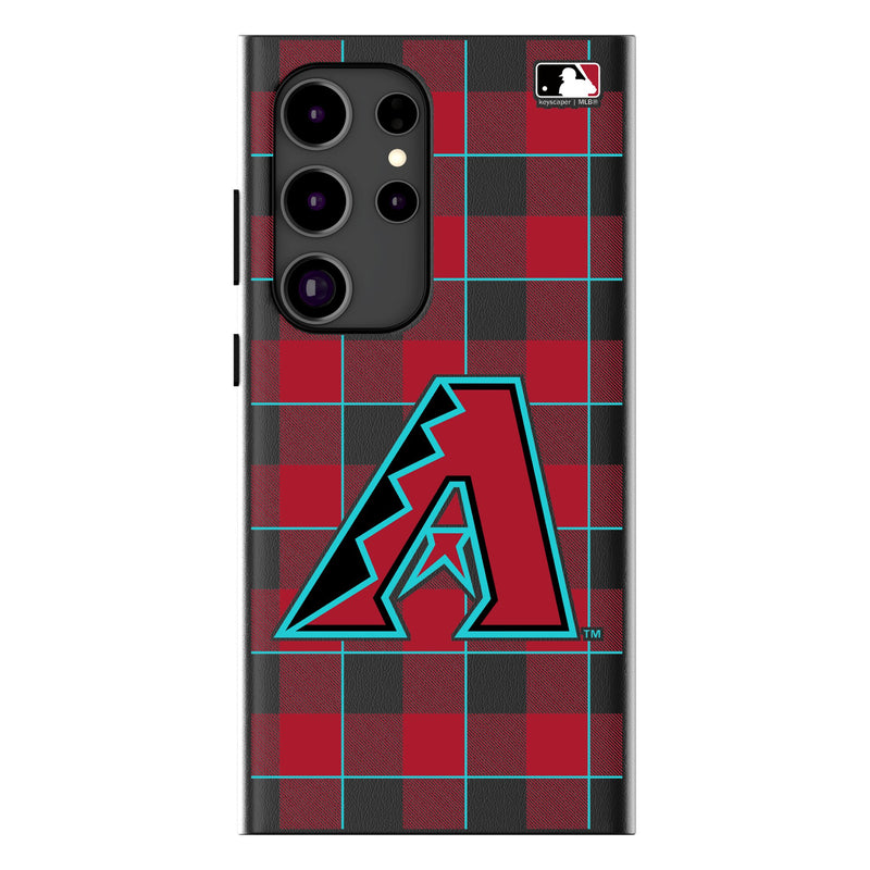 Arizona Diamondbacks Plaid Galaxy MagSafe Compatible Phone Case