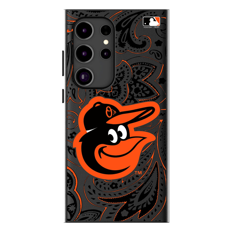 Baltimore Orioles Paisley Galaxy MagSafe Compatible Phone Case