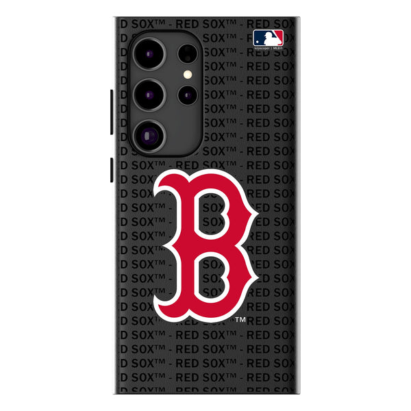 Boston Red Sox Text Backdrop Galaxy MagSafe Compatible Phone Case