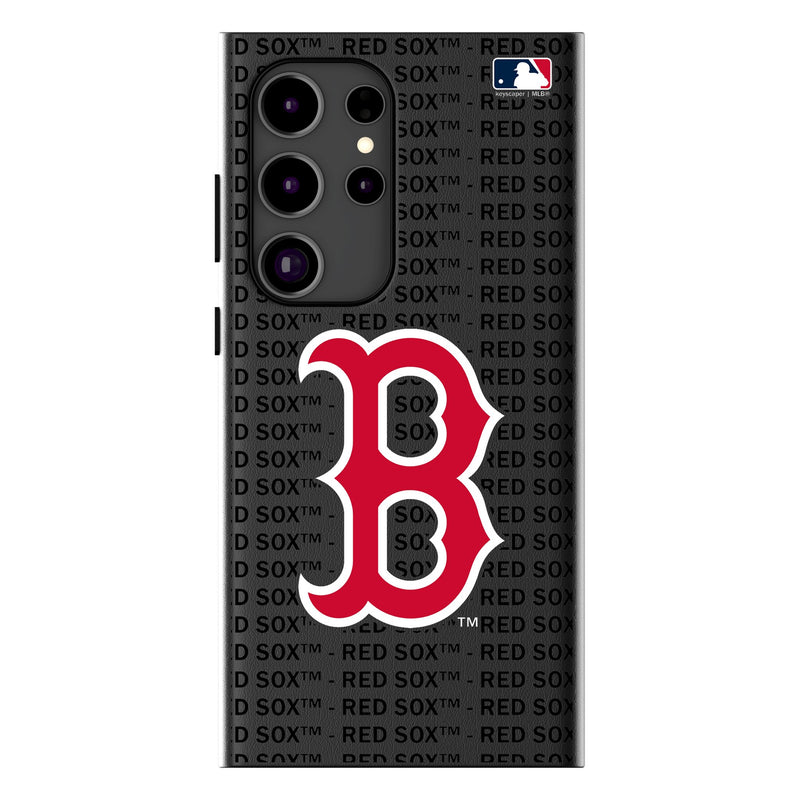 Boston Red Sox Text Backdrop Galaxy MagSafe Compatible Phone Case