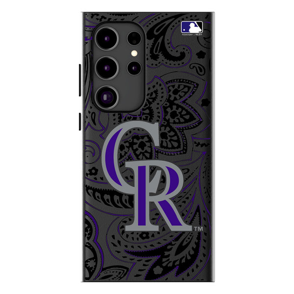 Colorado Rockies Paisley Galaxy MagSafe Compatible Phone Case