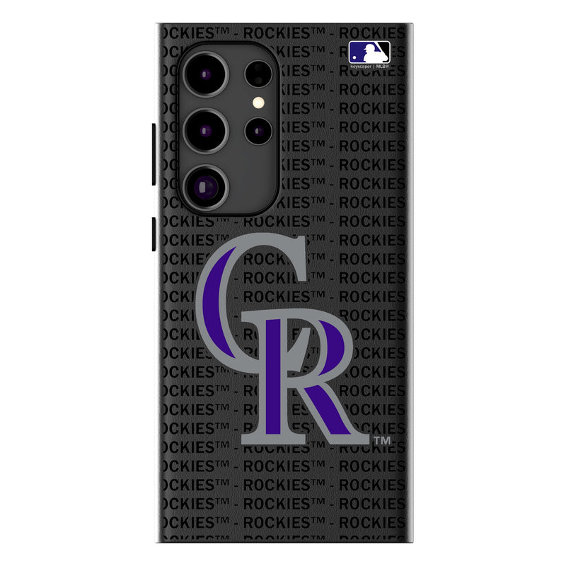 Colorado Rockies Text Backdrop Galaxy MagSafe Compatible Phone Case