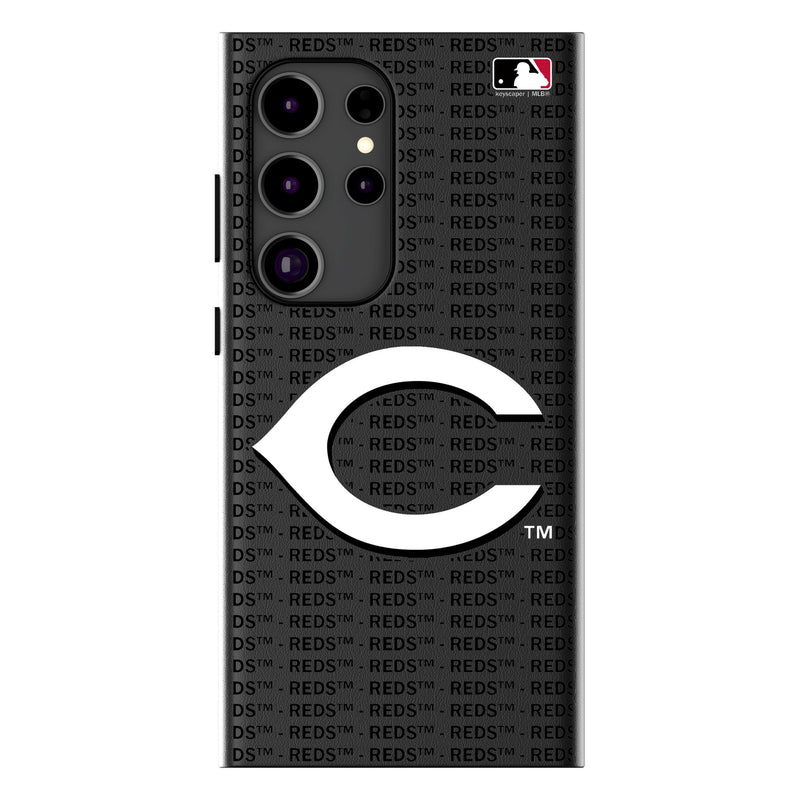 Cincinnati Reds Text Backdrop Galaxy MagSafe Compatible Phone Case