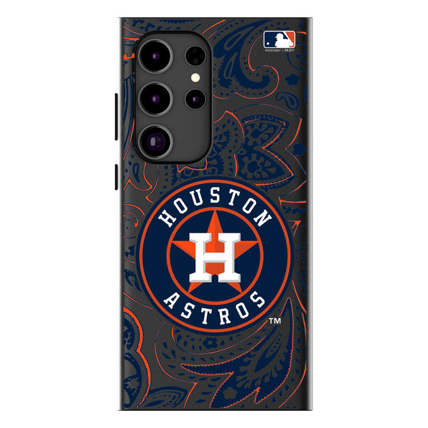 Houston Astros Paisley Galaxy MagSafe Compatible Phone Case