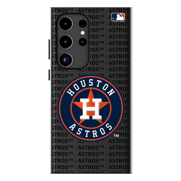 Houston Astros Text Backdrop Galaxy MagSafe Compatible Phone Case