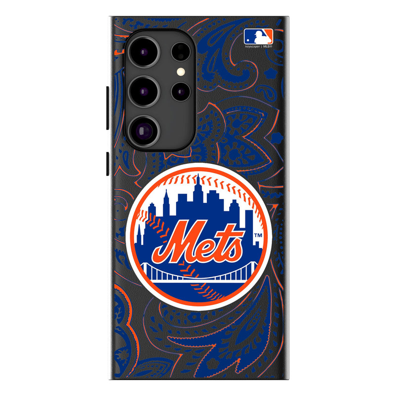 New York Mets Paisley Galaxy MagSafe Compatible Phone Case