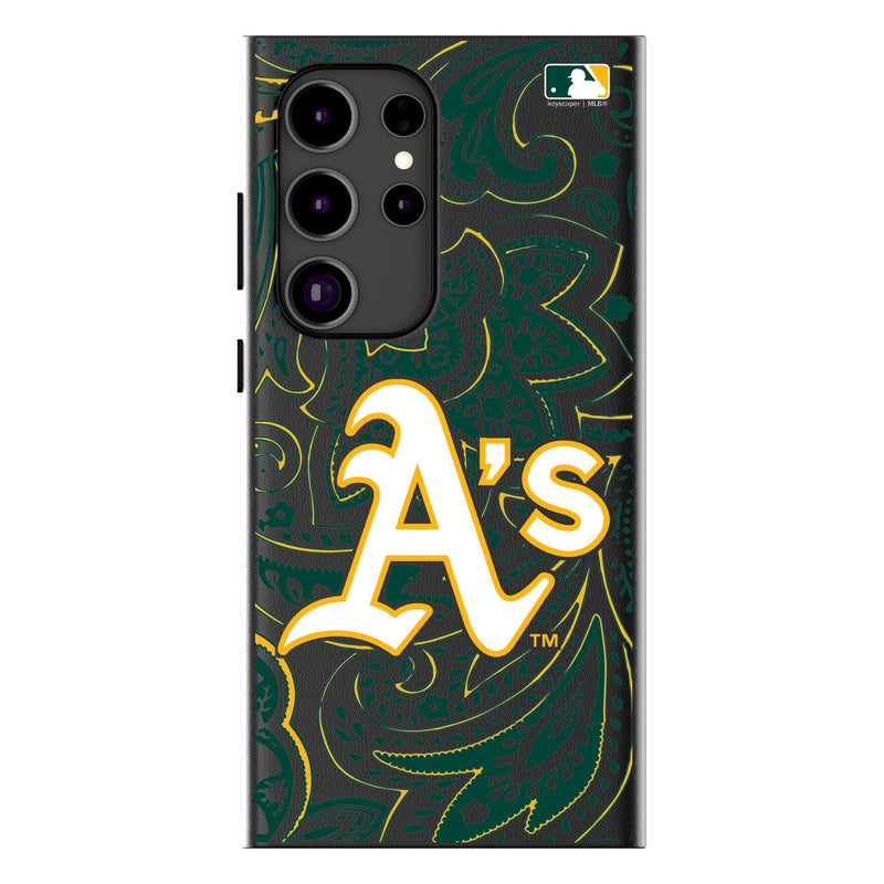 Oakland Athletics Paisley Galaxy MagSafe Compatible Phone Case