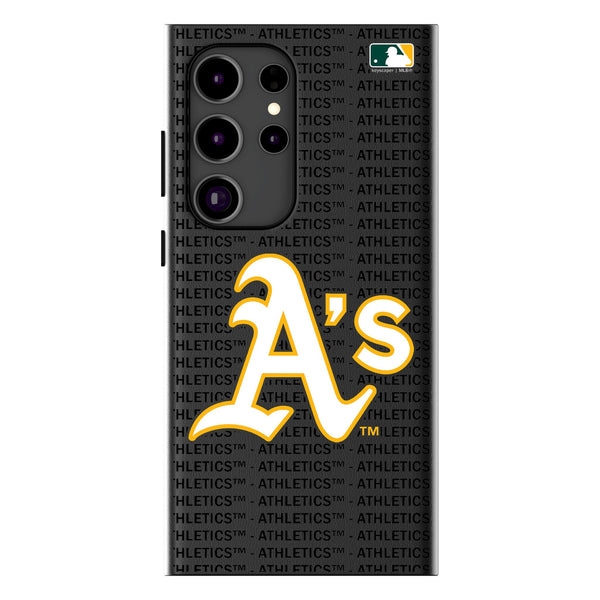 Oakland Athletics Text Backdrop Galaxy MagSafe Compatible Phone Case