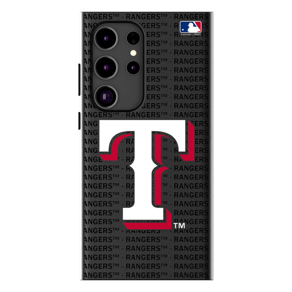 Texas Rangers Text Backdrop Galaxy MagSafe Compatible Phone Case