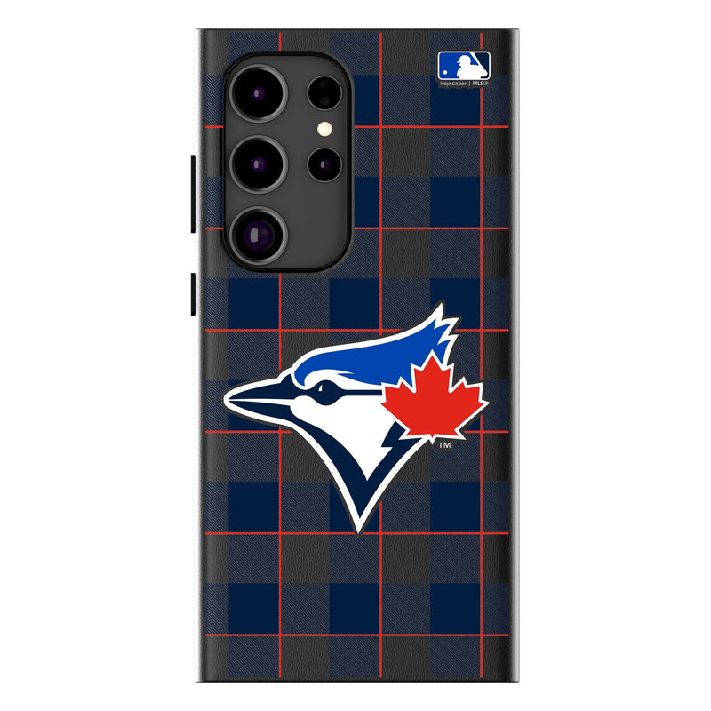 Toronto Blue Jays Plaid Galaxy MagSafe Compatible Phone Case