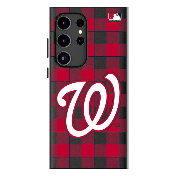 Washington Nationals Plaid Galaxy MagSafe Compatible Phone Case