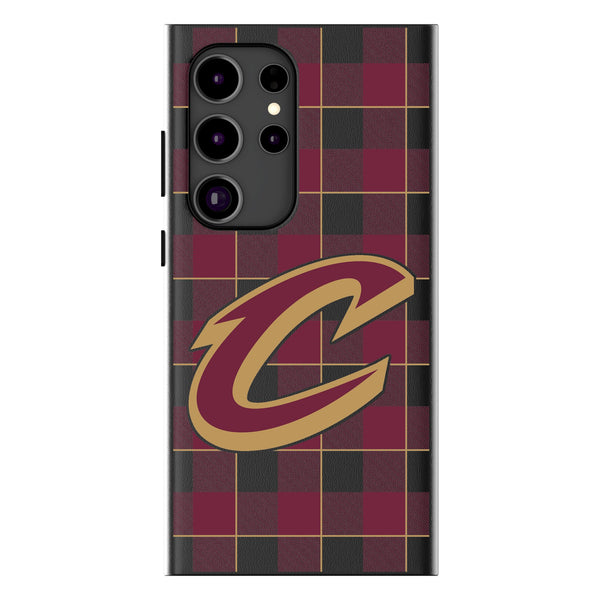 Cleveland Cavaliers Plaid Galaxy MagSafe Compatible Phone Case