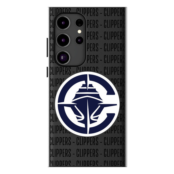 Los Angeles Clippers Text Backdrop Galaxy MagSafe Compatible Phone Case