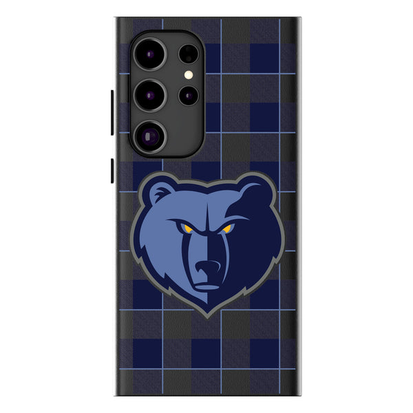 Memphis Grizzlies Plaid Galaxy MagSafe Compatible Phone Case