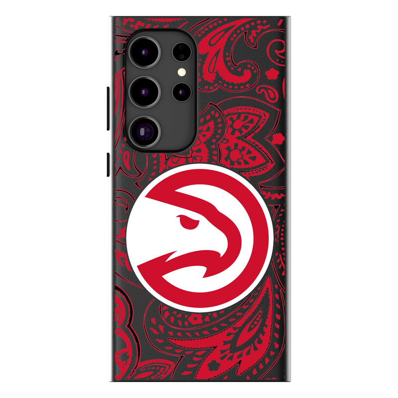 Atlanta Hawks Paisley Galaxy MagSafe Compatible Phone Case